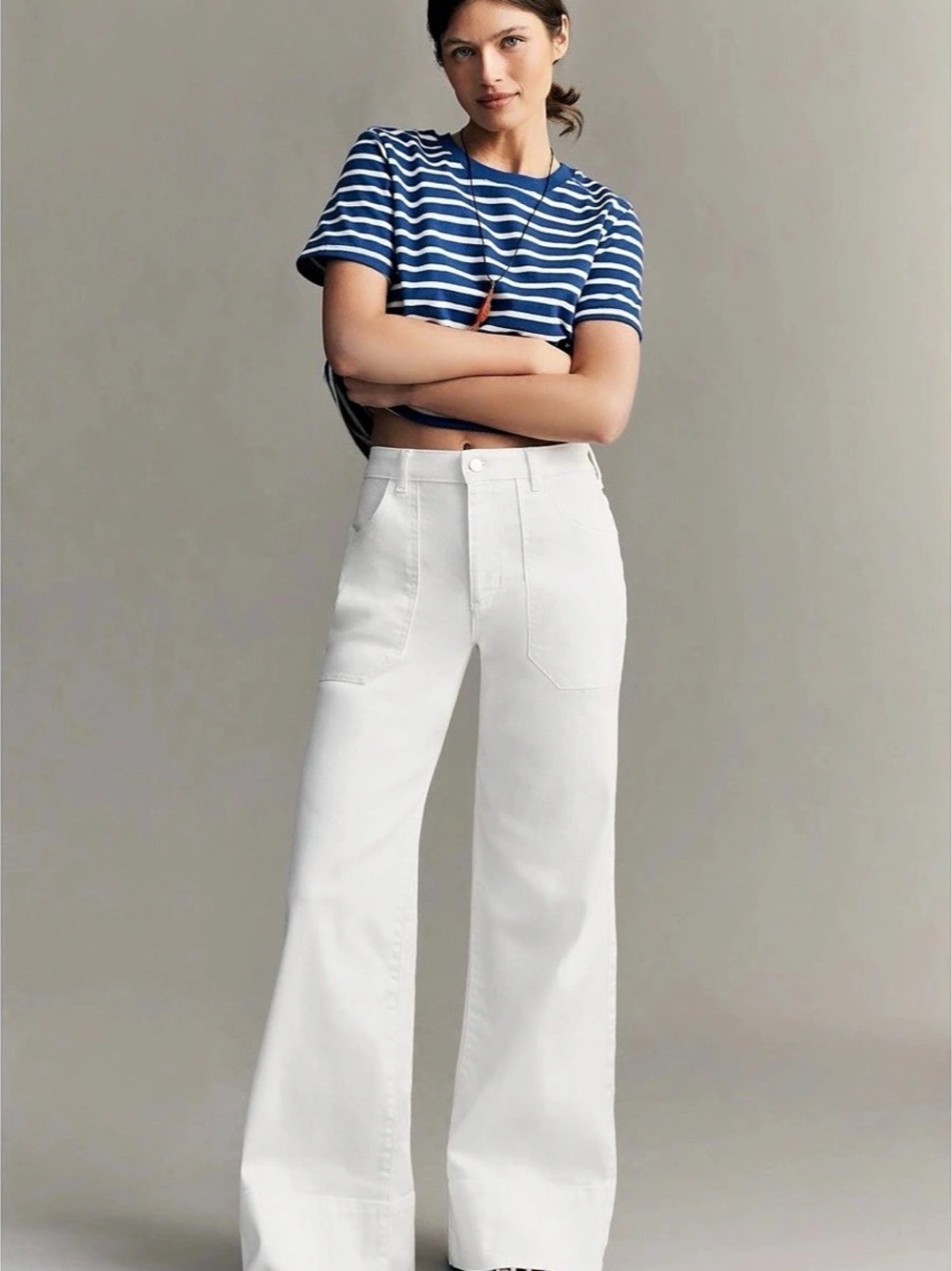 Pilcro Rylan Relaxed High-Rise Flare Jeans
